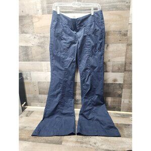 Vintage 80's Converse 100% Cotton Flare Leg Pants Dark Blue Sz 8 Hong Kong